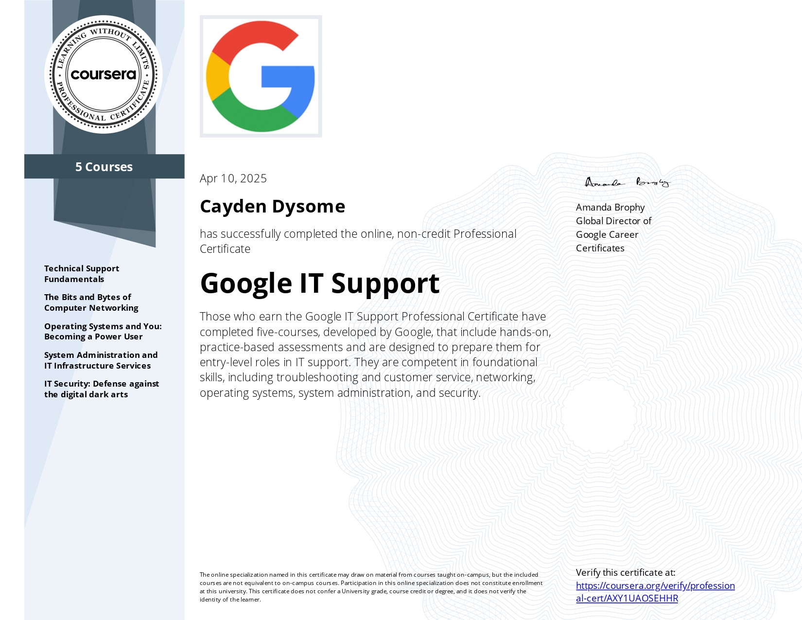 Google IT Certification